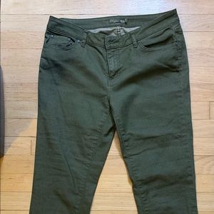Patna stretch skinny jeans, green, size 10 tall